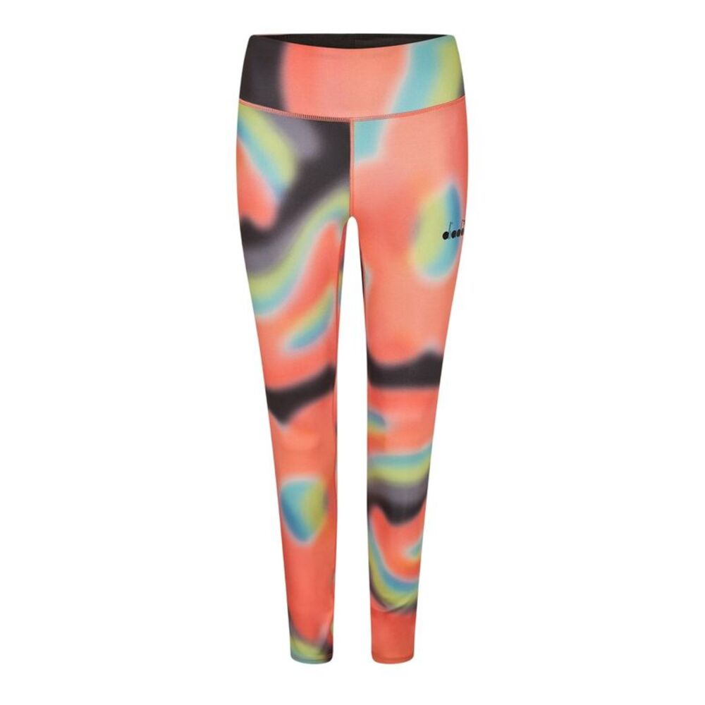 Diadora Womens/Ladies Shaping Workout Leggings / Black/Coral